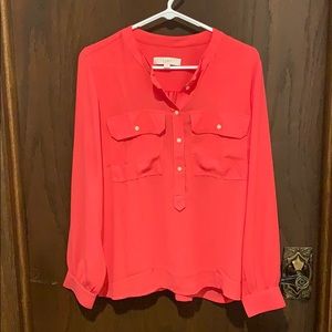 NWOT LOFT Henley Utility Blouse